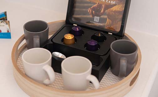 Espresso coffee maker at deluxe junior suite