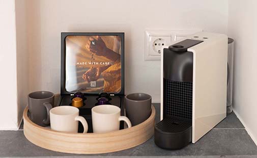 Espresso coffee maker at the deluxe suite